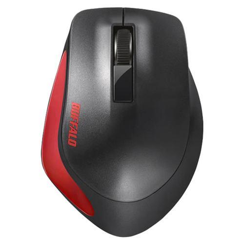マウス バッファロー 無線 ワイヤレス BSMBW300MRD Premium Fitマウス無線/BlueLED光学式/静音/3ボタン/Mサイズ レ