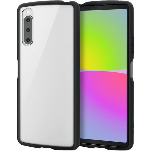エレコム PM-X222TSLFCBK Xperia 10IV ハイブリッドケース TOUGH SLIM LITE フレームカラー 背面クリア ブラ