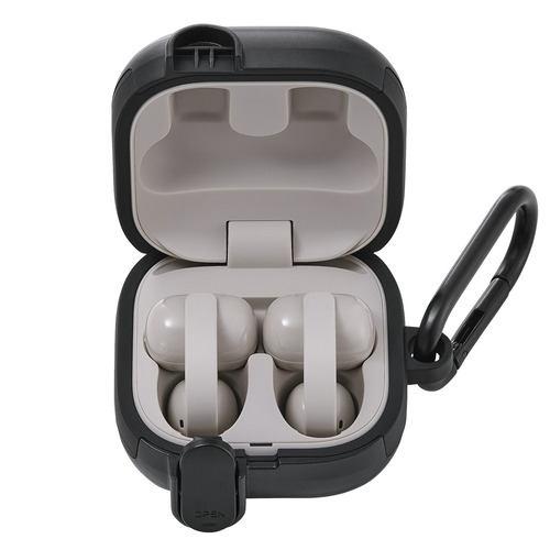 エレコム TWS-SO261TSLBK SONY LinkBuds Clip ワイヤレスイヤホン ケース カラビナ付き TOUGH SLIM Loc