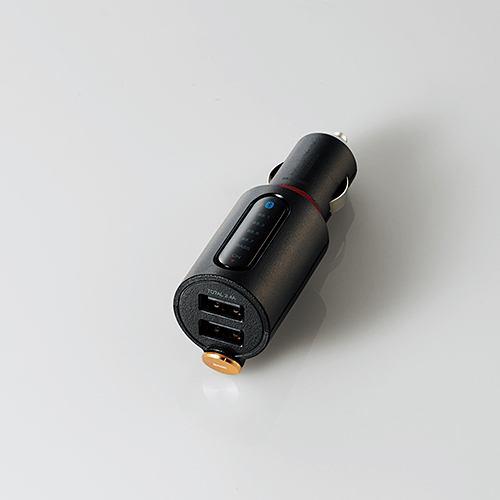 エレコム LAT-FMBTB03BK Bluetooth(R)FMトランスミッター(2.4A/2ポート/重低音) ブラック