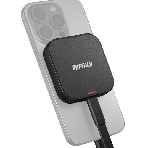 BUFFALO SSDPMS500U3BA 外付けSSD 500GB USB-C接続 MagSafe対応 ブラック