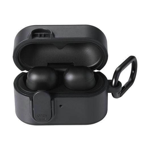 エレコム TWS-SO262TSLBK SONY WF-1000XM6 ワイヤレスイヤホン ケース カラビナ付き TOUGH SLIM Lock ブ