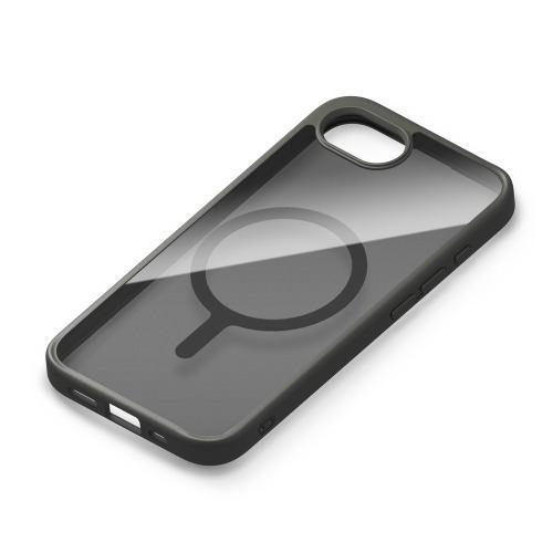 PGA PG-25KMH01BK iPhone 16e用 MagSafe対応 ハイブリッドケース クリアブラック