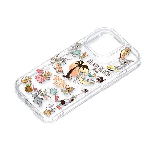 PGA PG-W23BPT01TAJ iPhone15 クリアハイブリッドケース Premium Style トムとジェリー/サーフ PGW23BP