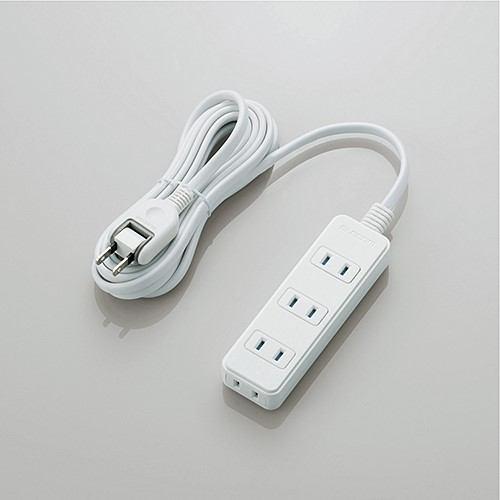 エレコム T-ST02N-2430WH シャッタータップ 4個口 3m ホワイト