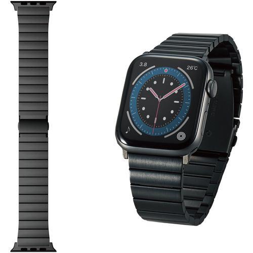 エレコム AW-44BDSS1BK Apple Watch 44 42mm バンド ステンレス 1連タイプ ブラック