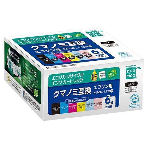 【推奨品】エコリカ ECI-EKUIL-6P KUI-6CL-L対応 6色セット(染料)