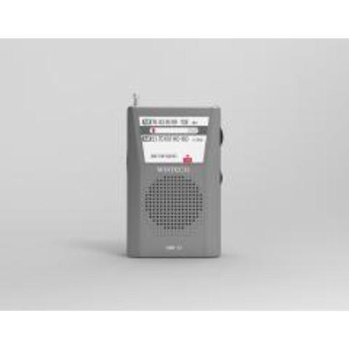 廣華物産 KMR51 AM/FMポータブルラジオ WINTECH ガンメタリック