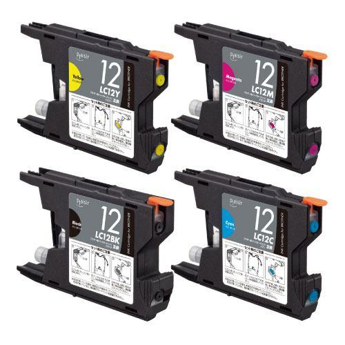 プレジール PLE-BR124P ブラザー LC12-4PK互換インクカートリッジ 4色パック