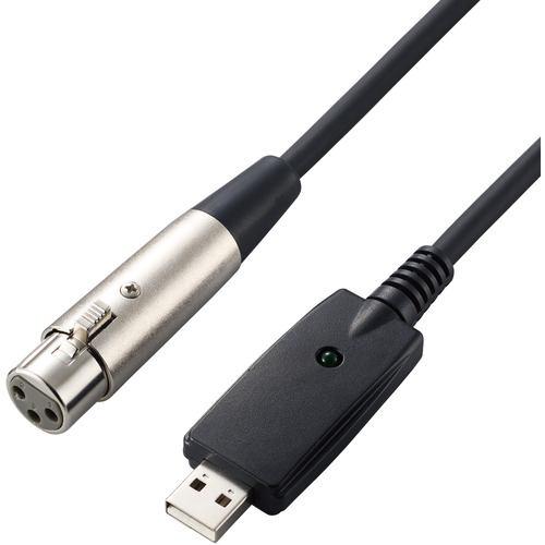 エレコム DH-XLRU30BK 楽器用ケーブル マイク USB 3m ブラック