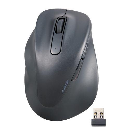 エレコム M-XGL31DBSKBK 静音 2.4GHz無線マウス EX-G 5ボタン Lサイズ(左手用)