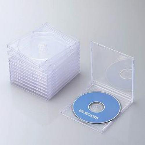 エレコム CCD-JSCN10CR Blu-ray/DVD/CDケース(標準/PS/1枚収納/10パック) クリア