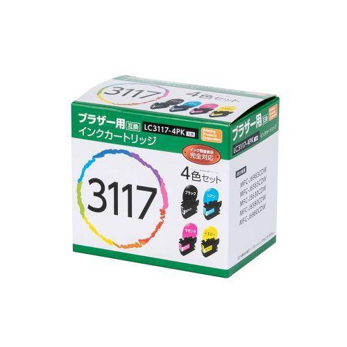 PPC PP-YBLC3117-4P ブラザー用互換インク(4色セット)