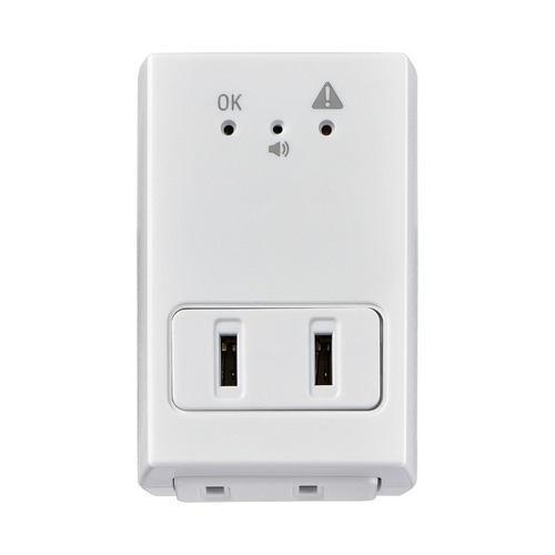 ELPA A-A2L(W) アラームタップ 過電流を警告 ランプが赤色点滅 2P ホワイト