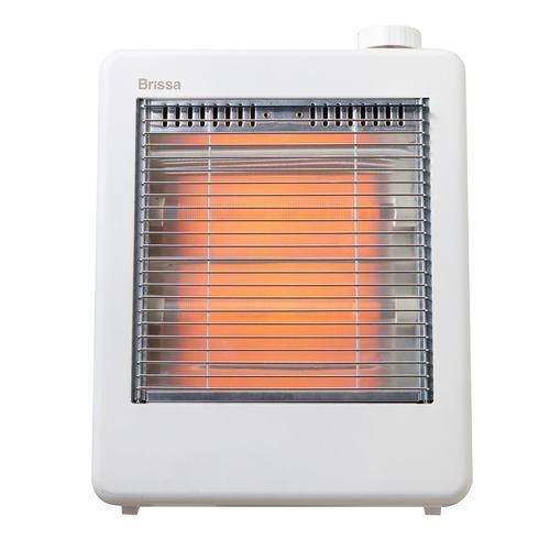 ブリッサ BDEM600WH 石英管電気ストーブ 600W 速暖Hot 暖かさ2段階切換 転倒OFFスイッチ搭載 ホワイト