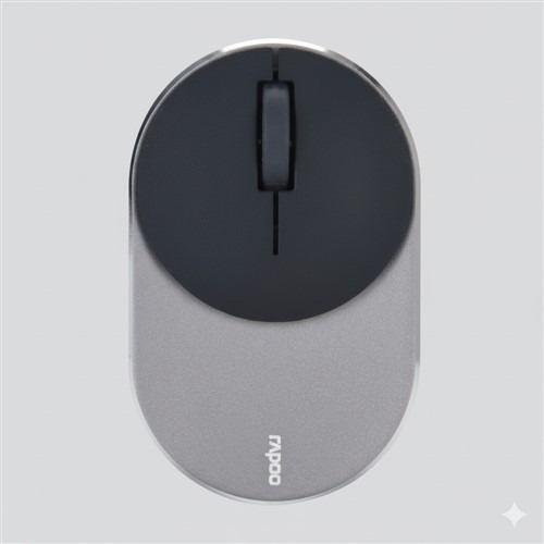Rapoo M600miniBK 超小型ワイヤレスマウス マルチペアリング対応 Bluetooth/2.4GHz接続 静音設計 ブラック