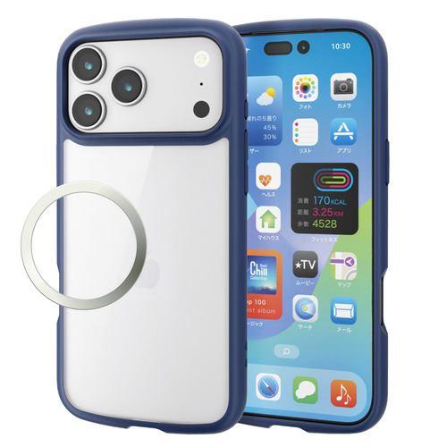 エレコム PM-A25DTSLFCNV iPhone 17 Pro Max ケース 磁気吸着対応メタルステッカー付 TOUGH SLIM LITE 