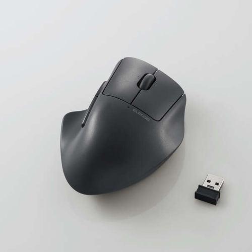 【推奨品】エレコム M-SH30DBSKBK 無線抗菌静音マウス SHELLPHA チルト機能付き5ボタン ブラック MSH30DBSKBK