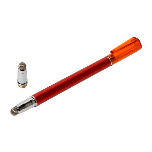 ミヨシ STP-L01/RD 交換式タッチペン ファイバーヘッドタイプ レッド