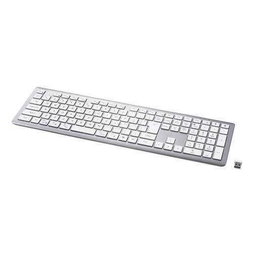 エレコム TK-PN10FMPWH Precisionist フルサイズ ワイヤレスキーボード Bluetooth & 無線2.4GHz両対応 日本