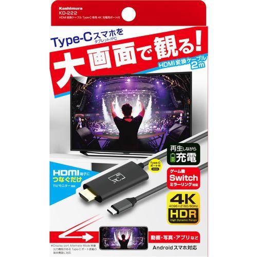 カシムラ KD-222 HDMI変換ケーブル 2m
