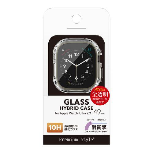 PGA PG-AWTP49CL Apple Watch Ultra 2/1 49mm用 ガラスハイブリッドケース 強化ガラス/クリア