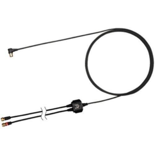 DXアンテナ MBUM2WSB(B) 4K8K対応 分波器(入力L形ー出力ストレート形) 入力2m-出力0.5m ブラック