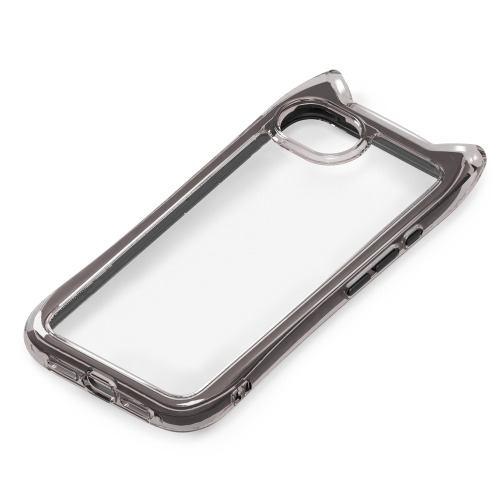 PGA PG-25KAR09BK iPhone 16e用 ネコミミ エアクッションケース ブラック