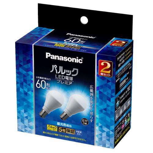 パナソニック LDA7DGE17K6ESW2F2T パルック LED電球 プレミア 6.7W 2個入 昼光色相当 小形電球タイプ E17口金 広配光