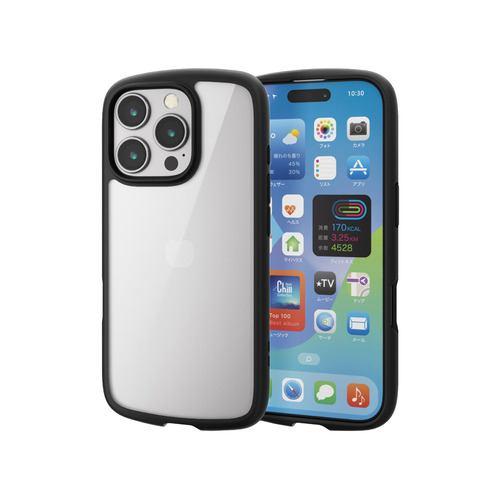 エレコム PM-A24CTSLFCBK iPhone 16 Pro TOUGH SLIM LITE ハイブリッドケース フレームカラー