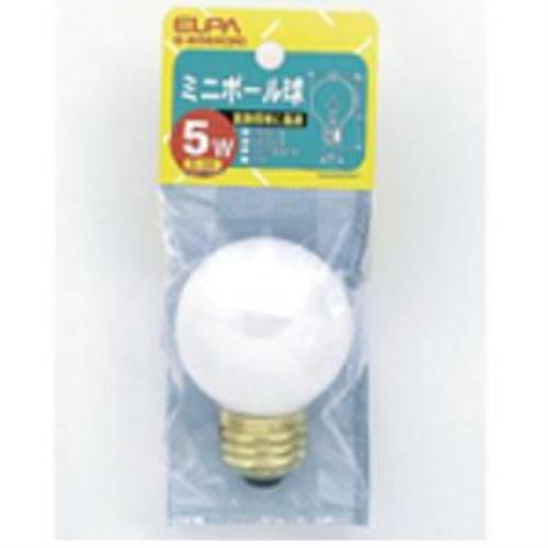 ELPA G-806H(W) ミニボール球 5W E26 G50 ホワイト