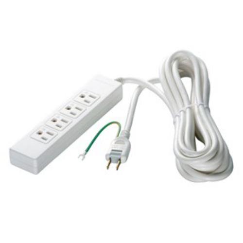 バッファロー 3ピン式電源タップ 4個口タイプ 2m ホワイト BSTAPST3420WH
