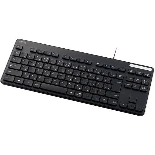 【推奨品】エレコム TK-FCM107KBK 有線キーボード 薄型 メンブレン式 抗菌 コンパクトサイズ ブラック