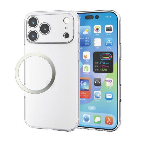 エレコム PM-A25DUCTKCR iPhone 17 Pro Max ケース 磁気吸着対応メタルステッカー付 極限保護 クリア