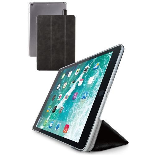 エレコム TB-A19RWVBKN iPad 10.2インチ 第9/8/7世代 (2021/2020/2019年) 用 フラップケース 背面クリア 