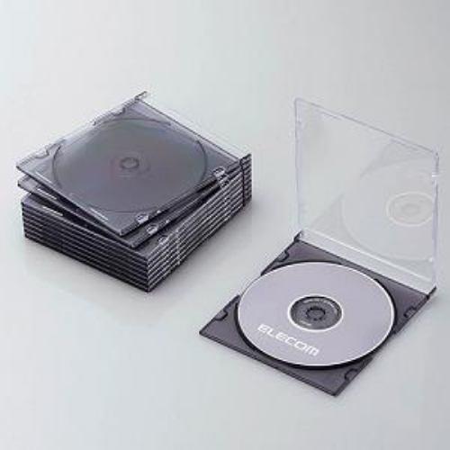 エレコム CCD-JSCS10CBK Blu-ray/DVD/CDケース(スリム/PS/1枚収納) クリアブラック