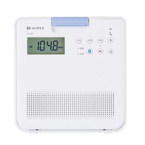 東芝 AX-CRB60(W) CDラジオ AUREX スリープタイマー機能搭載 3WAY電源 Bluetooth送受信対応 縦型リモコン採用 防水 