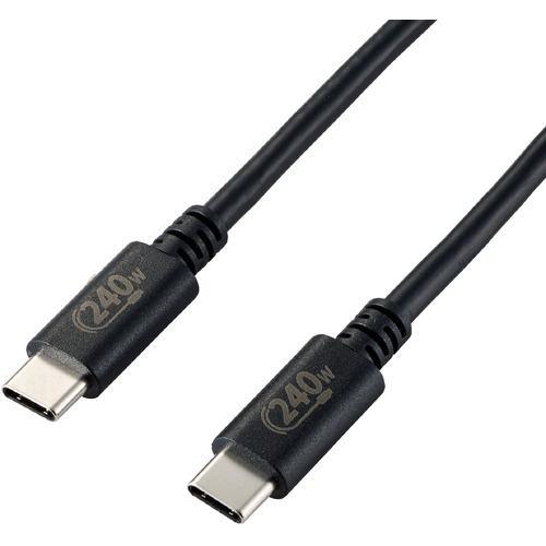 エレコム U2C-CCPE20NBK USB2.0ケーブル/C-Cタイプ/認証品/USB Power Delivery対応/240W/2.0m/ブラ