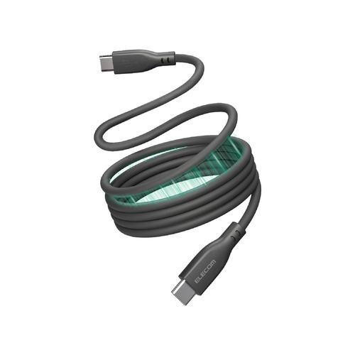 エレコム MPA-CCTMGS10BK USB-C ケーブル PD60W USB Type-C to Type-C 1m ブラック