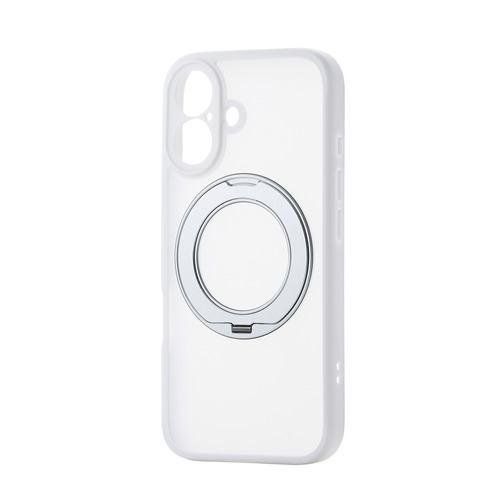 エレコム PM-A24AMGSTKMWH iPhone 16 ハイブリッドケース 衝撃吸収 MAGKEEP ワイヤレス充電対応 ホワイト