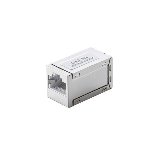 エレコム LD-RJ45S6ASV LANケーブル 延長コネクタ Cat6A 10Gbps対応 RJ45 STP 中継コネクタ ギガビット対応 シル