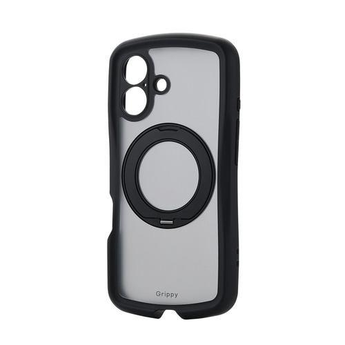 エレコム PM-A25AGRSTKMBK iPhone 17 ハイブリッドケース 衝撃吸収 MAGKEEP ワイヤレス充電対応 Grippy ブラッ