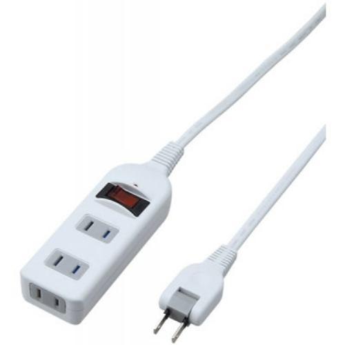 ヤザワ ノイズフィルター集中スイッチ付タップ 3個口 2m 白 Y02BKNS312WH