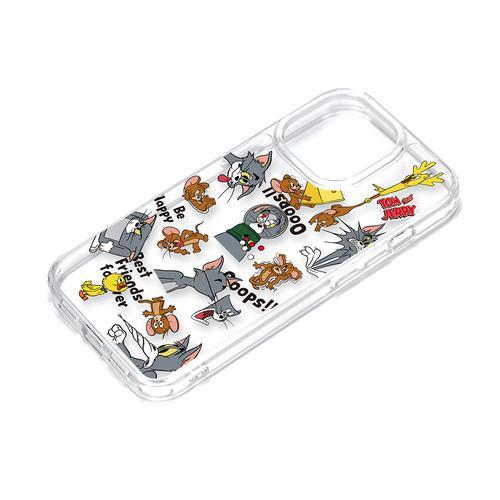 PGA PG-W23BPT02TAJ iPhone15 クリアハイブリッドケース Premium Style トムとジェリー/ファニーアート PGW