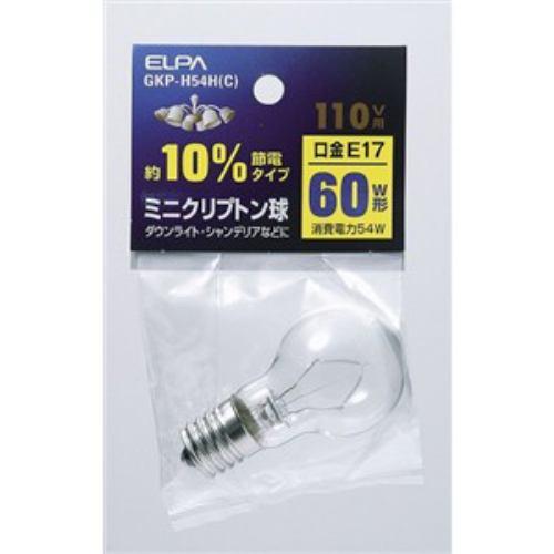 ELPA ミニクリプトン球 60W形 E17 クリア GKP-H54H(C)