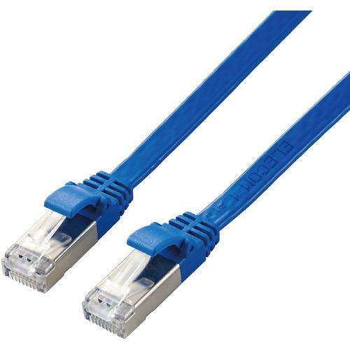 エレコム LD-TWSF/BU5 LANケーブル CAT7準拠 フラット 5.0m ブルー