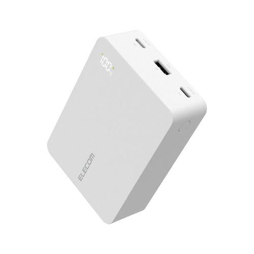 エレコム DE-C72L-20000WH モバイルバッテリー 20400mAh USB Type-C入出力×2 USB-A出力×1 スマホ・タブレッ