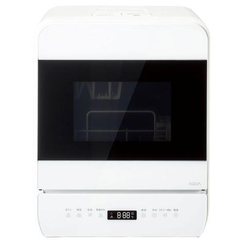 AQUA ADW-M28B(W) 食器洗い乾燥機 タンク式/分岐水栓式を選べる スリムタイプ 水量約4.5L 省エネ洗浄 ホワイト