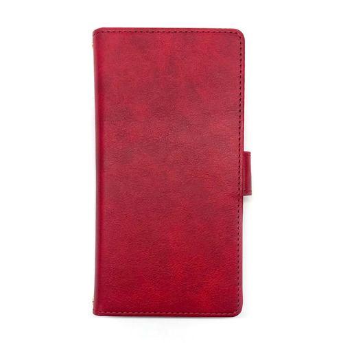 エアージェイ AC-LAM5-RD 汎用スマホケース 手帳型 レッド