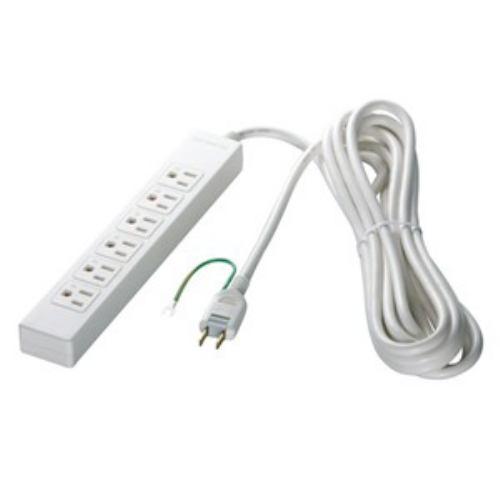 バッファロー 3ピン式電源タップ 6個口タイプ 2m ホワイト BSTAPST3620WH